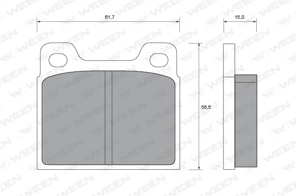 151-1507 WEEN Комплект тормозных колодок, дисковый тормоз (фото 1)