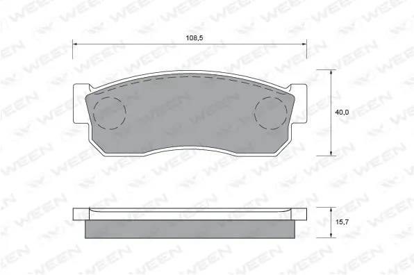 151-1537 WEEN Комплект тормозных колодок, дисковый тормоз (фото 1)