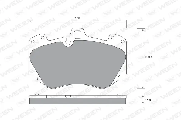 151-1817 WEEN Комплект тормозных колодок, дисковый тормоз (фото 1)