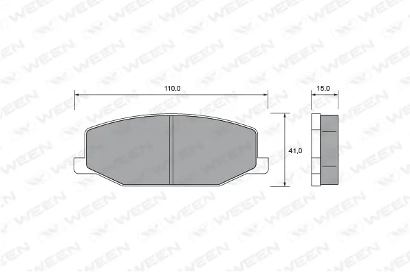 151-2387 WEEN Комплект тормозных колодок, дисковый тормоз (фото 1)