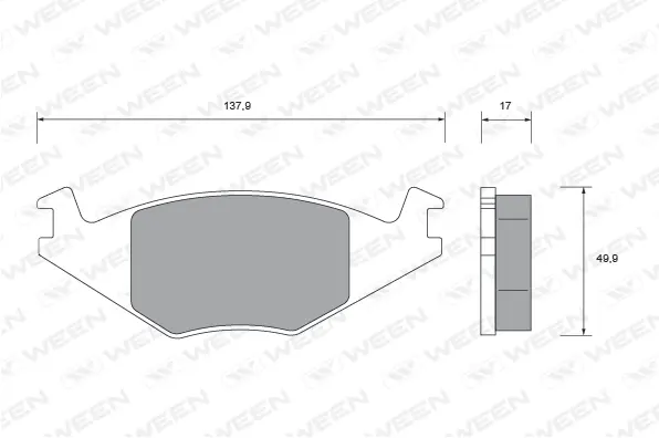 151-2494 WEEN Комплект тормозных колодок, дисковый тормоз (фото 1)