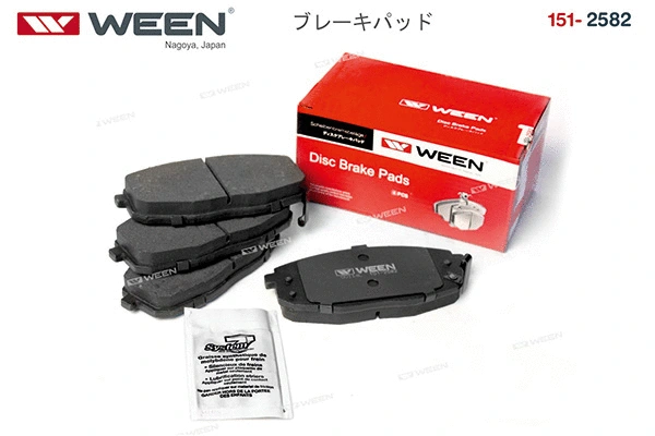 151-2582 WEEN Комплект тормозных колодок, дисковый тормоз (фото 3)