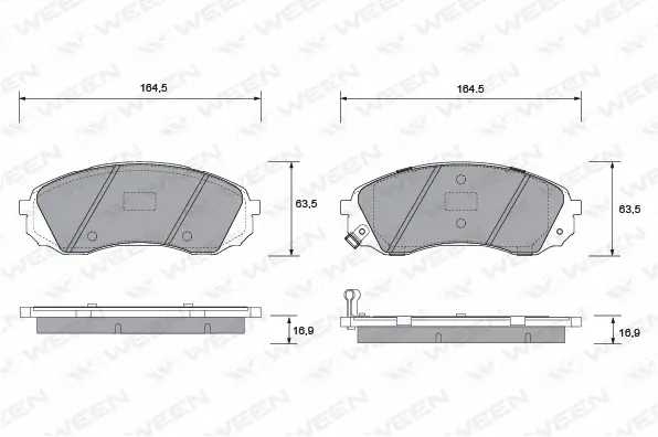 151-2584 WEEN Комплект тормозных колодок, дисковый тормоз (фото 1)