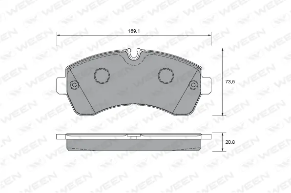 151-2634 WEEN Комплект тормозных колодок, дисковый тормоз (фото 1)