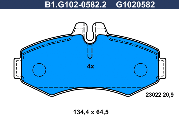 B1.G102-0582.2 GALFER Комплект тормозных колодок, дисковый тормоз (фото 1)