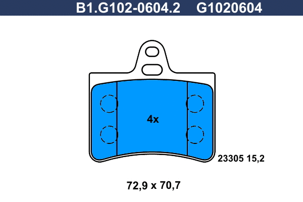 B1.G102-0604.2 GALFER Комплект тормозных колодок, дисковый тормоз (фото 1)
