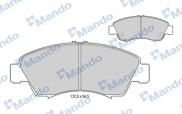 MBF015000 MANDO Комплект тормозных колодок, дисковый тормоз (фото 1)