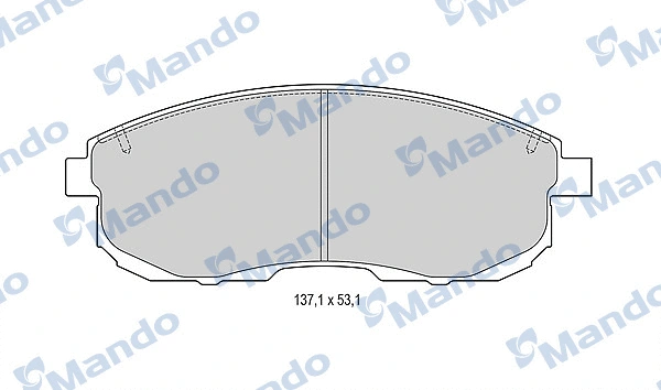 MBF015001 MANDO Комплект тормозных колодок, дисковый тормоз (фото 1)