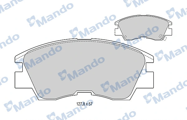 MBF015006 MANDO Комплект тормозных колодок, дисковый тормоз (фото 1)