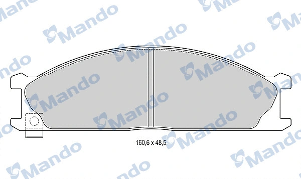 MBF015008 MANDO Комплект тормозных колодок, дисковый тормоз (фото 1)