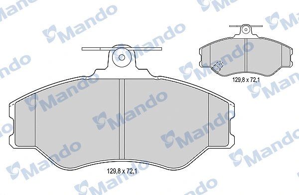 MBF015015 MANDO Комплект тормозных колодок, дисковый тормоз (фото 1)