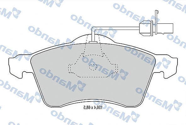 MBF015022 MANDO Комплект тормозных колодок, дисковый тормоз (фото 1)