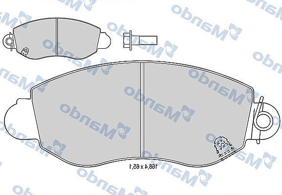 MBF015024 MANDO Комплект тормозных колодок, дисковый тормоз (фото 1)