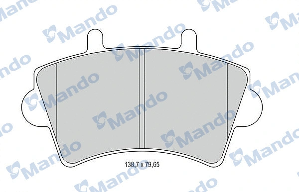 MBF015025 MANDO Комплект тормозных колодок, дисковый тормоз (фото 1)