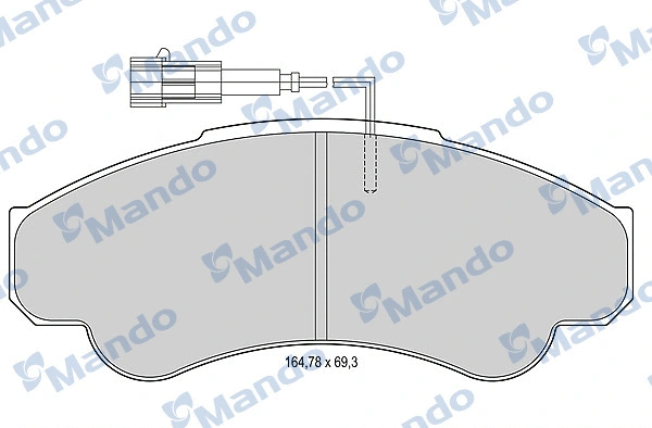 MBF015028 MANDO Комплект тормозных колодок, дисковый тормоз (фото 1)