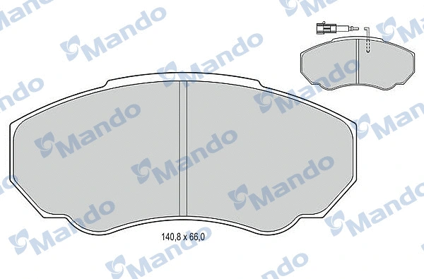 MBF015029 MANDO Комплект тормозных колодок, дисковый тормоз (фото 1)
