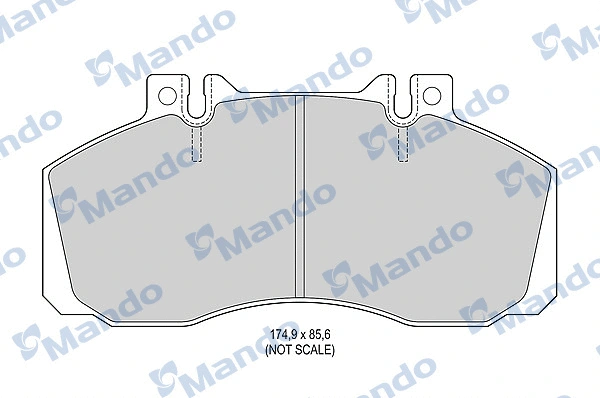 MBF015049 MANDO Комплект тормозных колодок, дисковый тормоз (фото 1)