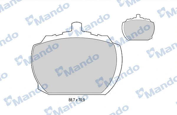 MBF015054 MANDO Комплект тормозных колодок, дисковый тормоз (фото 1)