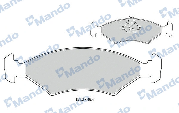 MBF015059 MANDO Комплект тормозных колодок, дисковый тормоз (фото 1)