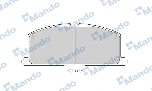 MBF015070 MANDO Комплект тормозных колодок, дисковый тормоз (фото 1)