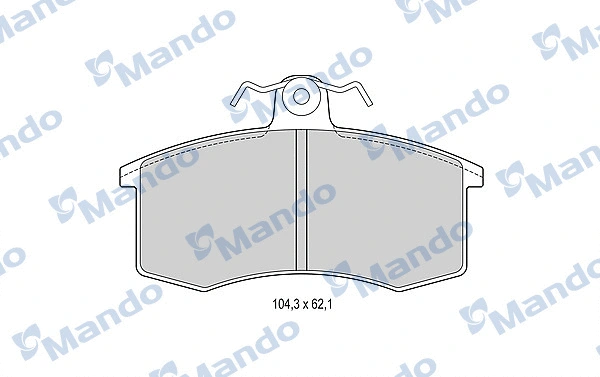 MBF015075 MANDO Комплект тормозных колодок, дисковый тормоз (фото 1)