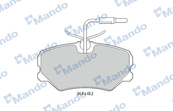 MBF015082 MANDO Комплект тормозных колодок, дисковый тормоз (фото 1)