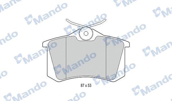MBF015083 MANDO Комплект тормозных колодок, дисковый тормоз (фото 1)