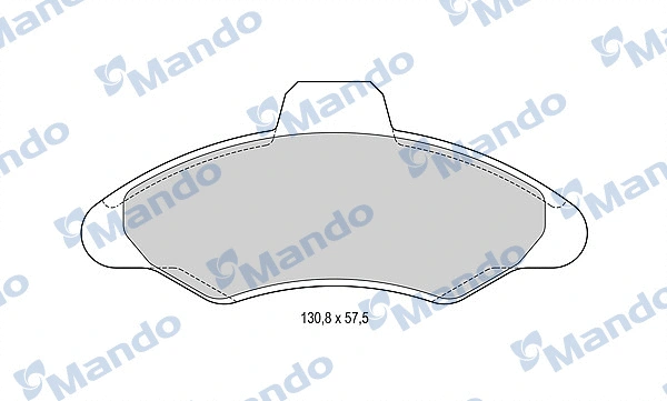 MBF015085 MANDO Комплект тормозных колодок, дисковый тормоз (фото 1)