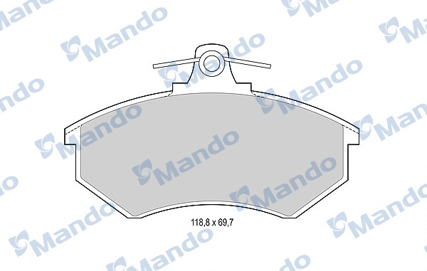 MBF015088 MANDO Комплект тормозных колодок, дисковый тормоз (фото 1)