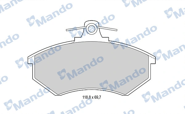 MBF015092 MANDO Комплект тормозных колодок, дисковый тормоз (фото 1)