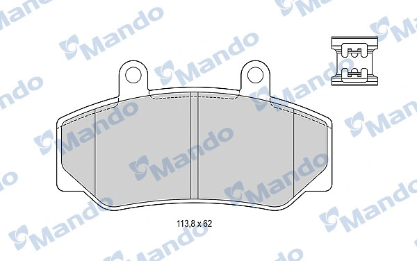 MBF015093 MANDO Комплект тормозных колодок, дисковый тормоз (фото 1)