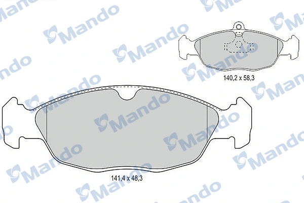 MBF015094 MANDO Комплект тормозных колодок, дисковый тормоз (фото 1)