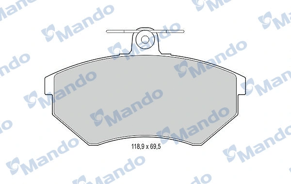 MBF015109 MANDO Комплект тормозных колодок, дисковый тормоз (фото 1)
