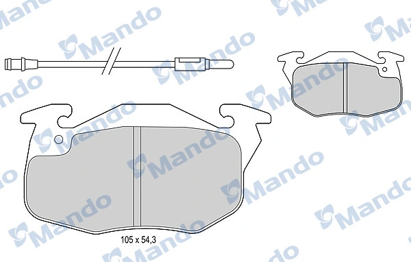 MBF015113 MANDO Комплект тормозных колодок, дисковый тормоз (фото 1)