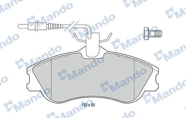 MBF015118 MANDO Комплект тормозных колодок, дисковый тормоз (фото 1)