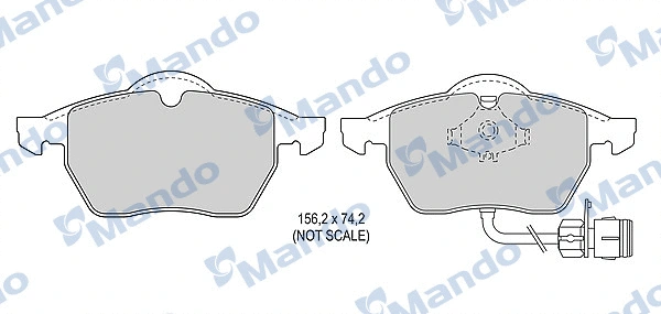 MBF015119 MANDO Комплект тормозных колодок, дисковый тормоз (фото 1)