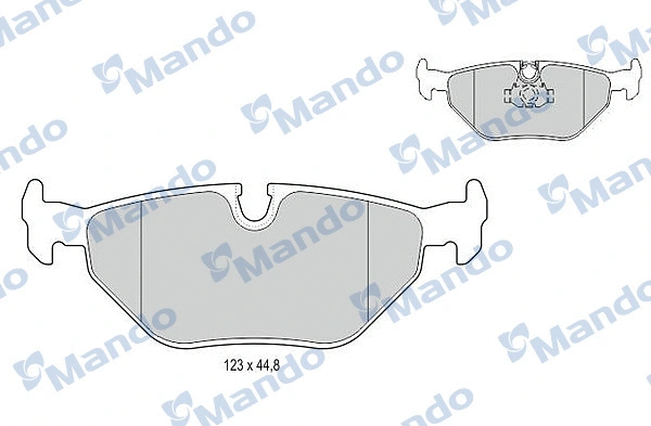 MBF015120 MANDO Комплект тормозных колодок, дисковый тормоз (фото 1)
