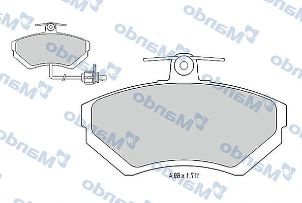 MBF015123 MANDO Комплект тормозных колодок, дисковый тормоз (фото 1)