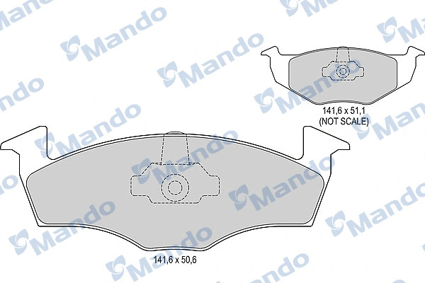 MBF015127 MANDO Комплект тормозных колодок, дисковый тормоз (фото 1)