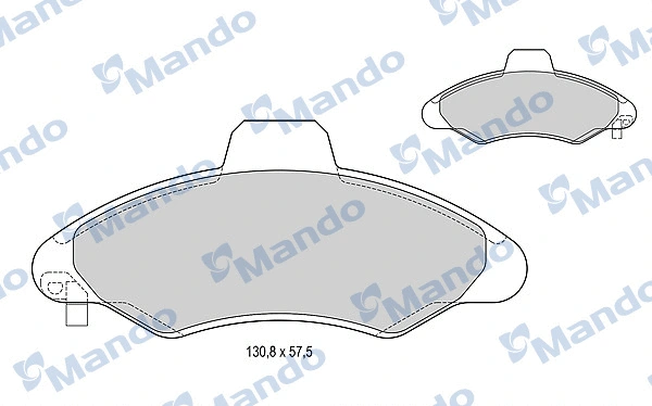 MBF015130 MANDO Комплект тормозных колодок, дисковый тормоз (фото 1)