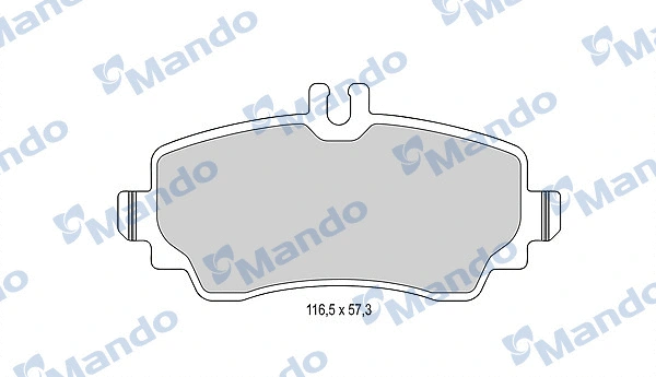 MBF015131 MANDO Комплект тормозных колодок, дисковый тормоз (фото 1)