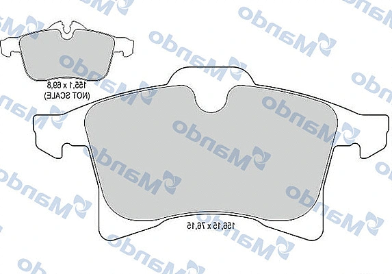 MBF015133 MANDO Комплект тормозных колодок, дисковый тормоз (фото 1)