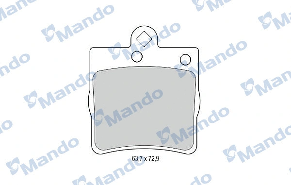 MBF015140 MANDO Комплект тормозных колодок, дисковый тормоз (фото 1)