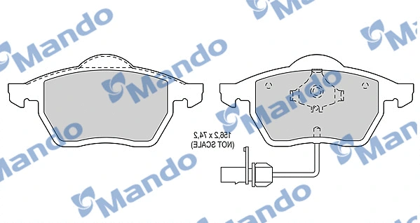 MBF015143 MANDO Комплект тормозных колодок, дисковый тормоз (фото 1)