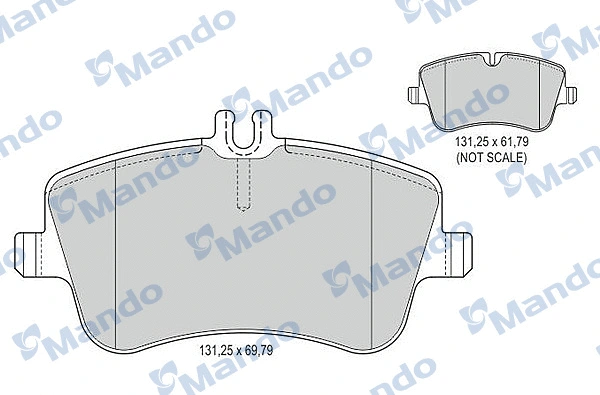 MBF015149 MANDO Комплект тормозных колодок, дисковый тормоз (фото 1)