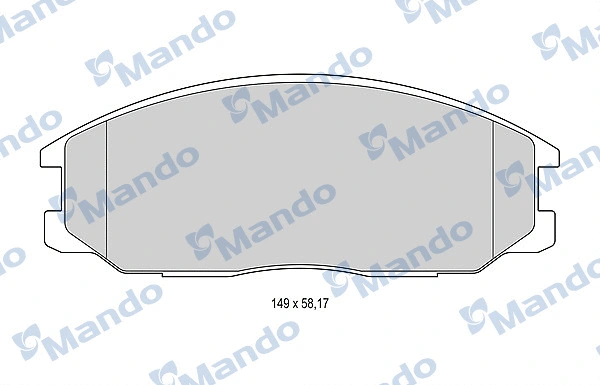 MBF015150 MANDO Комплект тормозных колодок, дисковый тормоз (фото 1)