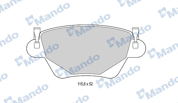 MBF015152 MANDO Комплект тормозных колодок, дисковый тормоз (фото 1)