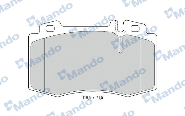 MBF015154 MANDO Комплект тормозных колодок, дисковый тормоз (фото 1)