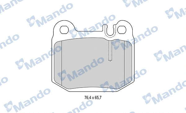 MBF015156 MANDO Комплект тормозных колодок, дисковый тормоз (фото 1)