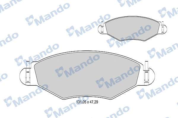 MBF015163 MANDO Комплект тормозных колодок, дисковый тормоз (фото 1)